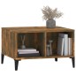 vidaXL Mesa de centro madera contrachapada roble ahumado 60x50x36,5 cm vidaXL Mesa de centro madera contrachapada roble ahumado 60x50x36,5 cm