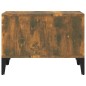 vidaXL Mesa de centro madera contrachapada roble ahumado 60x50x36,5 cm vidaXL Mesa de centro madera contrachapada roble ahumado 60x50x36,5 cm