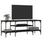 vidaXL Mueble de TV hierro y madera contrachapada negro 121x35x45 cm vidaXL Mueble de TV hierro y madera contrachapada negro 121x35x45 cm
