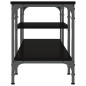 vidaXL Mueble de TV hierro y madera contrachapada negro 121x35x45 cm vidaXL Mueble de TV hierro y madera contrachapada negro 121x35x45 cm