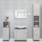 vidaXL Juego muebles de baño 4 piezas madera ingeniería gris hormigón vidaXL Juego muebles de baño 4 piezas madera ingeniería gris hormigón