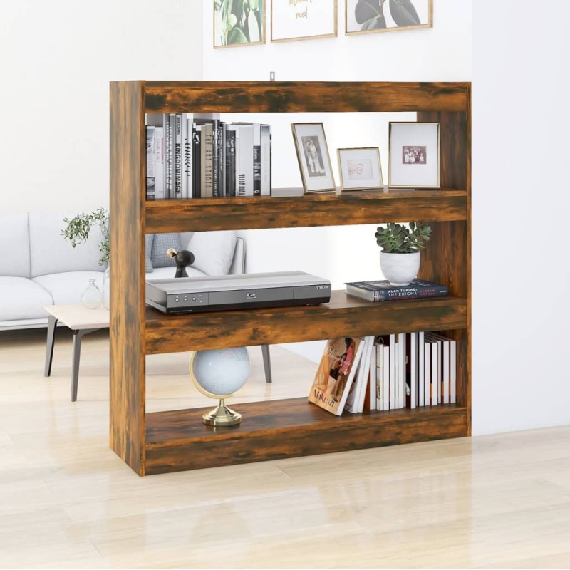 vidaXL Estantería/divisor de espacios roble ahumado 100x30x103 cm vidaXL Estantería/divisor de espacios roble ahumado 100x30x103 cm