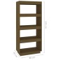 vidaXL Estantería/divisor de espacios madera pino marrón 60x35x135 cm vidaXL Estantería/divisor de espacios madera pino marrón 60x35x135 cm