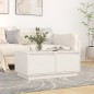 vidaXL Mesa de centro de madera maciza de pino blanco 80x50x35 cm vidaXL Mesa de centro de madera maciza de pino blanco 80x50x35 cm