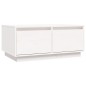 vidaXL Mesa de centro de madera maciza de pino blanco 80x50x35 cm vidaXL Mesa de centro de madera maciza de pino blanco 80x50x35 cm