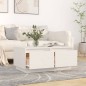 vidaXL Mesa de centro de madera maciza de pino blanco 80x50x35 cm vidaXL Mesa de centro de madera maciza de pino blanco 80x50x35 cm