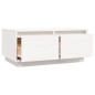 vidaXL Mesa de centro de madera maciza de pino blanco 80x50x35 cm vidaXL Mesa de centro de madera maciza de pino blanco 80x50x35 cm