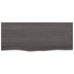 vidaXL Estante de pared madera roble tratada marrón oscuro 100x40x2 cm