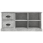 vidaXL Mueble de TV madera contrachapada gris hormigón 102x35,5x47,5cm vidaXL Mueble de TV madera contrachapada gris hormigón 102x35,5x47,5cm