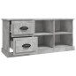 vidaXL Mueble de TV madera contrachapada gris hormigón 102x35,5x47,5cm vidaXL Mueble de TV madera contrachapada gris hormigón 102x35,5x47,5cm