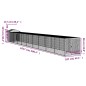 vidaXL Jaula gallinas con corral acero galvanizado gris 117x1017x123cm