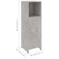 vidaXL Juego muebles de baño 4 piezas madera ingeniería gris hormigón vidaXL Juego muebles de baño 4 piezas madera ingeniería gris hormigón
