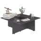 vidaXL Mesa de centro de aglomerado gris brillante 79,5x79,5x30 cm vidaXL Mesa de centro de aglomerado gris brillante 79,5x79,5x30 cm