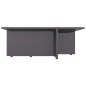 vidaXL Mesa de centro de aglomerado gris brillante 79,5x79,5x30 cm vidaXL Mesa de centro de aglomerado gris brillante 79,5x79,5x30 cm