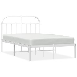vidaXL Estructura de cama de metal con cabecero blanca 120x200 cm