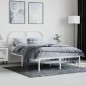 vidaXL Estructura de cama de metal con cabecero blanca 120x200 cm vidaXL Estructura de cama de metal con cabecero blanca 120x200 cm