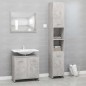 vidaXL Juego muebles de baño 3 piezas madera ingeniería gris hormigón vidaXL Juego muebles de baño 3 piezas madera ingeniería gris hormigón
