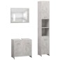 vidaXL Juego muebles de baño 3 piezas madera ingeniería gris hormigón vidaXL Juego muebles de baño 3 piezas madera ingeniería gris hormigón
