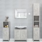 vidaXL Juego muebles de baño 3 piezas madera ingeniería gris hormigón vidaXL Juego muebles de baño 3 piezas madera ingeniería gris hormigón