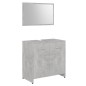 vidaXL Juego muebles de baño 3 piezas madera ingeniería gris hormigón vidaXL Juego muebles de baño 3 piezas madera ingeniería gris hormigón