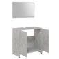 vidaXL Juego muebles de baño 3 piezas madera ingeniería gris hormigón vidaXL Juego muebles de baño 3 piezas madera ingeniería gris hormigón