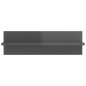vidaXL Estantes de pared 4 uds contrachapado gris brillo 60x11,5x18 cm