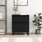vidaXL Aparador de madera contrachapada negro 60x35x70 cm vidaXL Aparador de madera contrachapada negro 60x35x70 cm