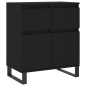 vidaXL Aparador de madera contrachapada negro 60x35x70 cm vidaXL Aparador de madera contrachapada negro 60x35x70 cm