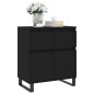 vidaXL Aparador de madera contrachapada negro 60x35x70 cm vidaXL Aparador de madera contrachapada negro 60x35x70 cm