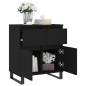 vidaXL Aparador de madera contrachapada negro 60x35x70 cm vidaXL Aparador de madera contrachapada negro 60x35x70 cm