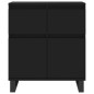 vidaXL Aparador de madera contrachapada negro 60x35x70 cm vidaXL Aparador de madera contrachapada negro 60x35x70 cm