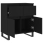 vidaXL Aparador de madera contrachapada negro 60x35x70 cm vidaXL Aparador de madera contrachapada negro 60x35x70 cm