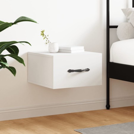 vidaXL Mesita de noche de pared blanco 35x35x20 cm