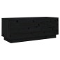 vidaXL Mueble de TV de madera maciza de pino negro 90x35x35 cm vidaXL Mueble de TV de madera maciza de pino negro 90x35x35 cm