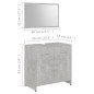 vidaXL Juego muebles de baño 3 piezas madera ingeniería gris hormigón vidaXL Juego muebles de baño 3 piezas madera ingeniería gris hormigón