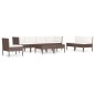 vidaXL Set muebles de jardín 9 pzas y cojines ratán sintético marrón vidaXL Set muebles de jardín 9 pzas y cojines ratán sintético marrón