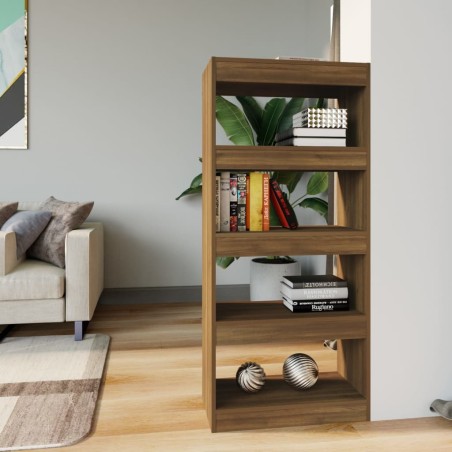 vidaXL Estantería madera contrachapada marrón roble 60x30x135 cm