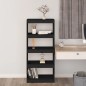 vidaXL Estantería/divisor de espacios madera pino negro 60x30x135,5 cm