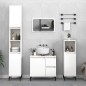 vidaXL Armario de baño madera contrachapada blanco 30x30x190 cm