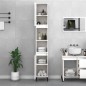 vidaXL Armario de baño madera contrachapada blanco 30x30x190 cm