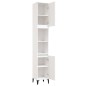 vidaXL Armario de baño madera contrachapada blanco 30x30x190 cm