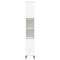vidaXL Armario de baño madera contrachapada blanco 30x30x190 cm