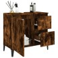 vidaXL Armario de baño madera contrachapada roble ahumado 65x33x60 cm vidaXL Armario de baño madera contrachapada roble ahumado 65x33x60 cm