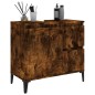 vidaXL Armario de baño madera contrachapada roble ahumado 65x33x60 cm vidaXL Armario de baño madera contrachapada roble ahumado 65x33x60 cm
