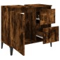 vidaXL Armario de baño madera contrachapada roble ahumado 65x33x60 cm vidaXL Armario de baño madera contrachapada roble ahumado 65x33x60 cm