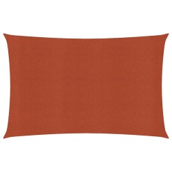 vidaXL Toldo de vela HDPE terracota 160 g/m² 2x4,5 m