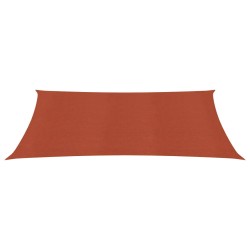 vidaXL Toldo de vela HDPE terracota 160 g/m² 2x4,5 m