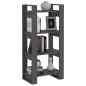 vidaXL Estantería/divisor de espacios madera maciza gris 60x35x125 cm vidaXL Estantería/divisor de espacios madera maciza gris 60x35x125 cm
