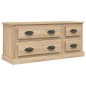 vidaXL Mueble para TV madera contrachapada roble Sonoma 100x35,5x45 cm vidaXL Mueble para TV madera contrachapada roble Sonoma 100x35,5x45 cm