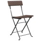 vidaXL Muebles de cafetería plegables 3 piezas ratán sintético marrón vidaXL Muebles de cafetería plegables 3 piezas ratán sintético marrón